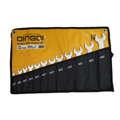 آچار تخت دینگی مدل AA01502 مجموعه ۱۲ عددی با کیفیت کروم وانادیوم